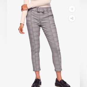 Free People Rock On Ankle Skinny Black Plaid Pants - Size 0